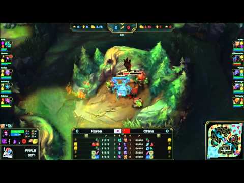 [2015 IESF] LOL Final Set1 Team China vs FOG -EsportsTV