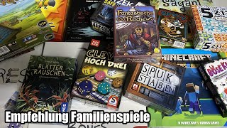 Empfehlung Familienspiele und Kurzüberblick einiger Kennerspiele