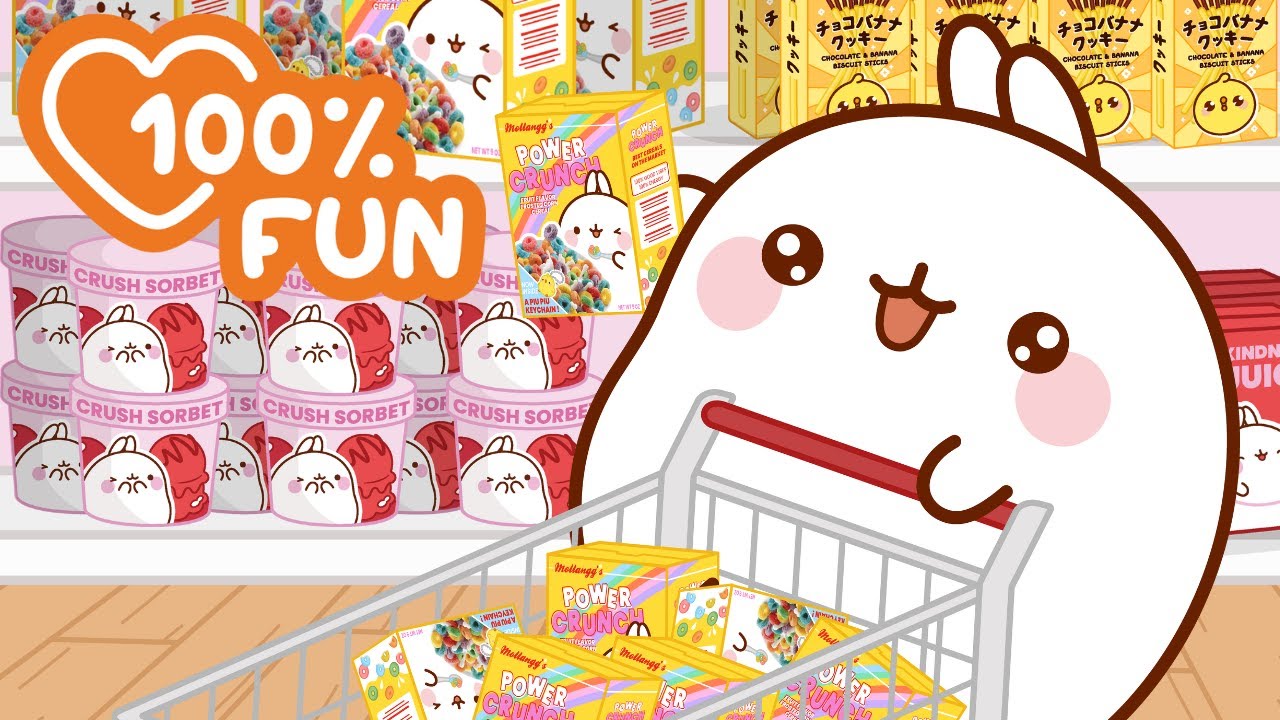 Grocery Haul with Molang! 🍓🛒 Kawaii Supermarket Compilation