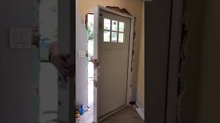 21. how I installed our front door🚪#diy #homerenovation #howto #frontdoormakeover #firsthome