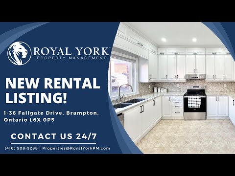 4 BED + DEN 4 BATH - MULTI UNIT - ABOVE GROUND FOR RENT - 36 FALLGATE DRIVE, BRAMPTON, ONTARIO