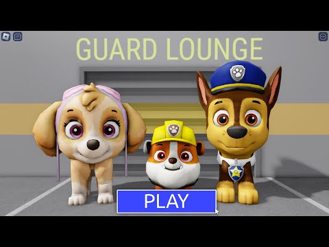 PAW PATROL! SKYE WITH BABY MARSHALL in RollerCoaster! PRISON RUN BARRY! #Roblox #obby