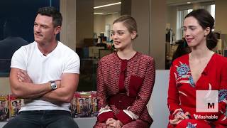 Luke Evans Rebecca Hall and Bella Heathcote LIVE with Mashable video