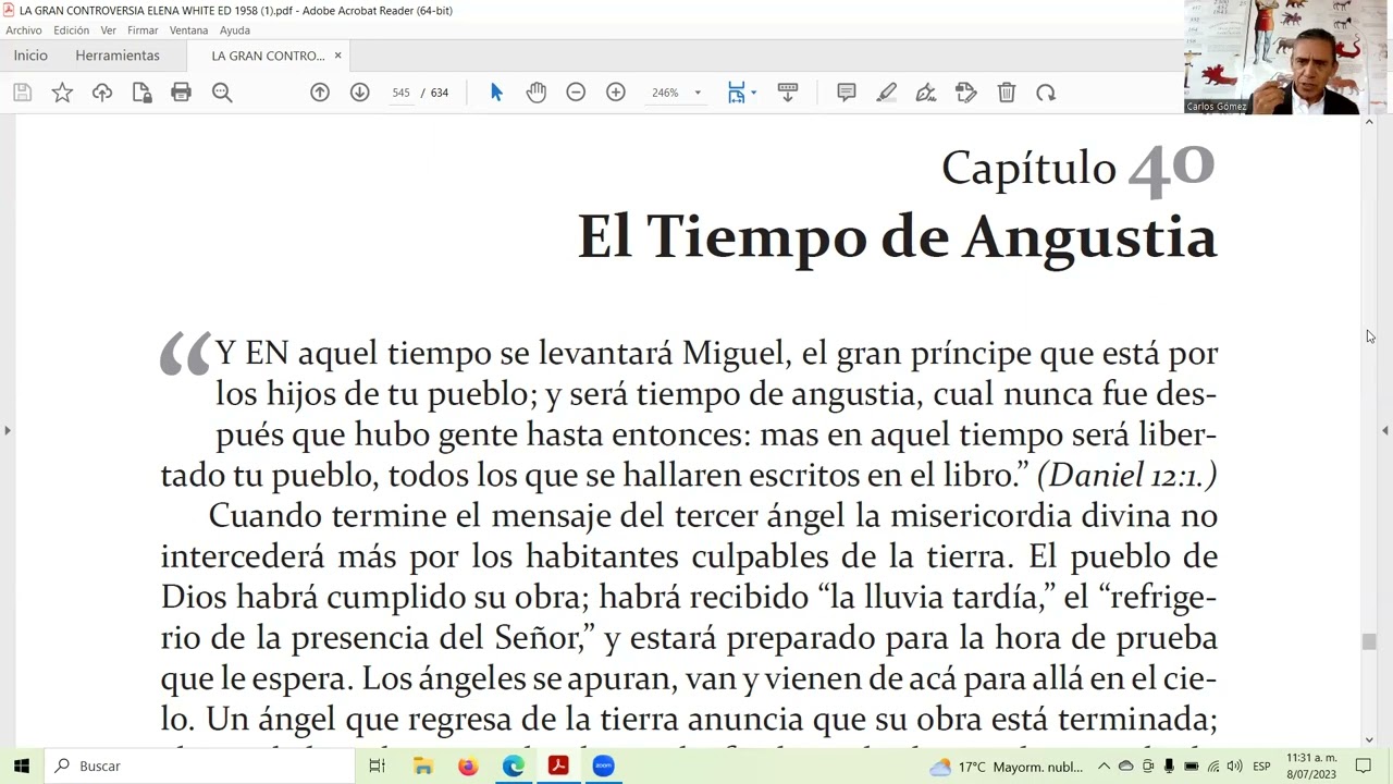 EN QUE CONSISTE EL TIEMPO DE ANGUSTIA '. Parte 1. Carlos Gómez.