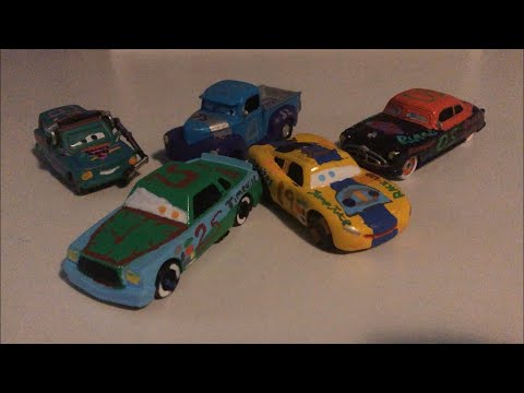 Disney Pixar Cars Diecast CUSTOMS - Backyard Racer 5 Car Set (Themed like your local short track!)