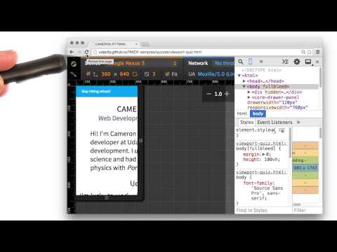 Setting the Viewport Quiz Responsive Web Design Fundamentals