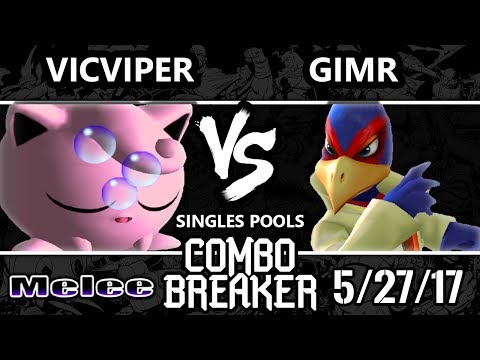 Combo Breaker 2017 Smash Melee - PAG | VicViper (Jigglypuff) vs VGBC | GimR (Falco) - SSBM