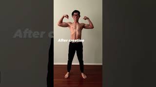 Before creatine and after creatine #shorts #gym #fitness #transformation #creatine