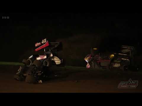 8-9-19 Sprint Car Flip at Can-Am Speedway