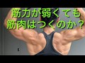 筋力が弱くても筋肉はつくのか？と悩んでる方へ