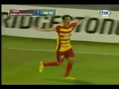 Gol de Jeremias Caggiano (Dep) - Tigre 0 - Dep Anzoategui 1 - Copa Libertadores 2013