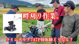 Using the grass mower wing mower 747P will make your work faster and more efficient. First experi...