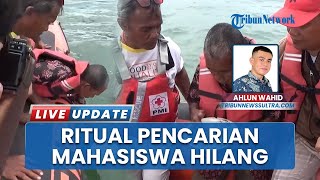 Lakukan Ritual Buang Telur ke Laut, Warnai Pencarian Mahasiswa Hilang di Jembatan Teluk Kendari