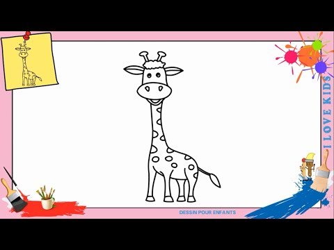 Dessin girafe 3 FACILE - Comment dessiner une girafe FACILEMENT etape par etape