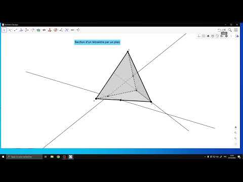 Section d'un tétraèdre par un plan : Terminale spé maths "