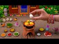 Miniature Roasted Egg Masala |  Egg Curry Recipe | Tiny Foodkey | Egg Gravy