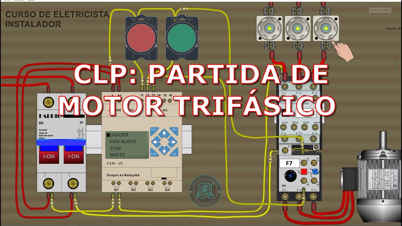 PARTIDA DE MOTOR TRIFÁSICO COM CLP