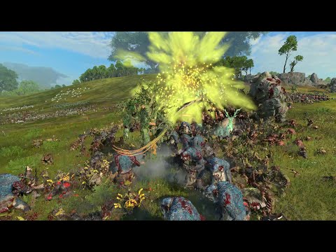 Wood Elves vs Greenskins - Massive Battle - Total War Warhammer 3