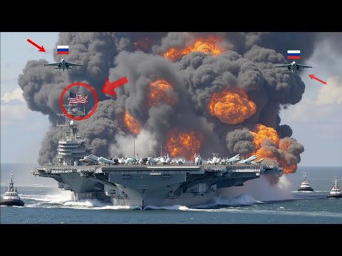 2 minutes ago! A Russian MIG-29 pilot destroyed a US aircraft carrier carrying 700 tanks.