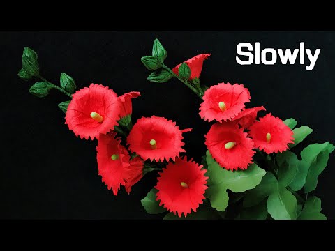 ABC TV | How To Make Easy Hollyhock Paper Flower (Slowly) - Craft Tutorial