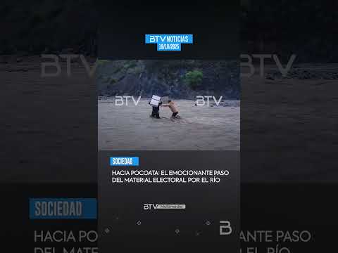 Hacia Pocoata: el emocionante paso del material electoral por el río