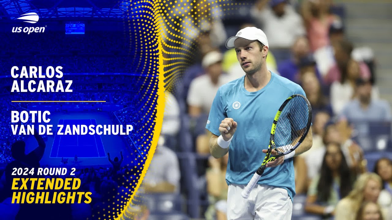 Carlos Alcaraz vs. Botic van de Zandschulp Extended Highlights | 2024 US Open Round 2