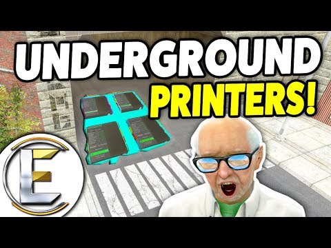 Underground Printer Base! - Gmod DarkRP Life ( Underground Base Where No One Will Find It?)