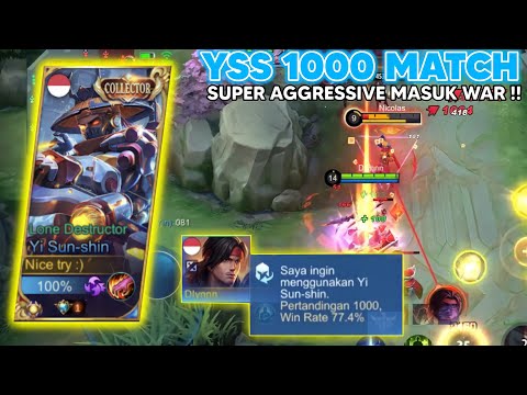 YSS Dlynnn 1000 Match Super Aggressive!! | Top Global Yss Gameplay - Mobile Legends