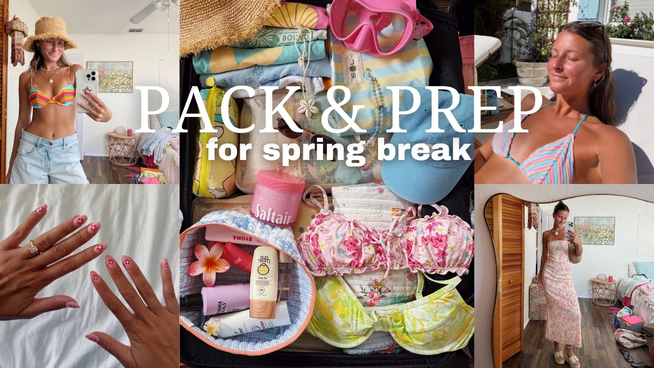 PACK + PREP WITH ME for a tropical spring break: bikini haul, outfit planning, & all my to dos!