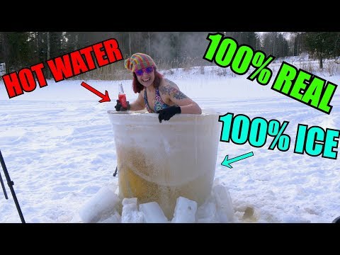 WORLD'S FIRST ICE HOT TUB! ON FROZEN LAKE!