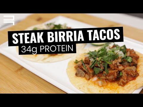 Easy Steak Birria Tacos | 34g Protein Recipe | FREE Nutrition Guidebook Download