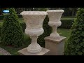 Timeless Elegance Hand Carved Travertine Planters For A Luxury American Residence A Masterpiece