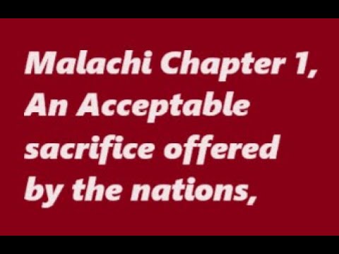 Malachi 1: The Book of Malachi: An Acceptable Sacrifice, Catholic Bible Study, Fr. Tim Peters