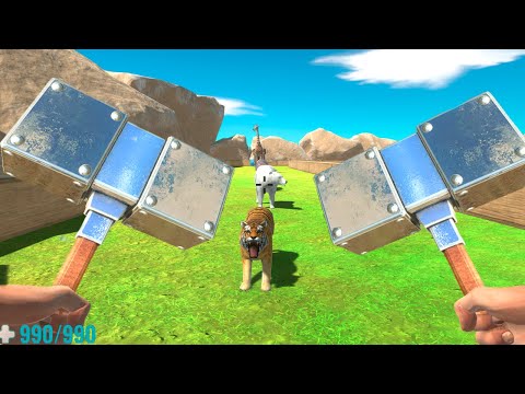 FPS Avatar with Hammer Hands Death Run - Animal Revolt Battle Simulator
