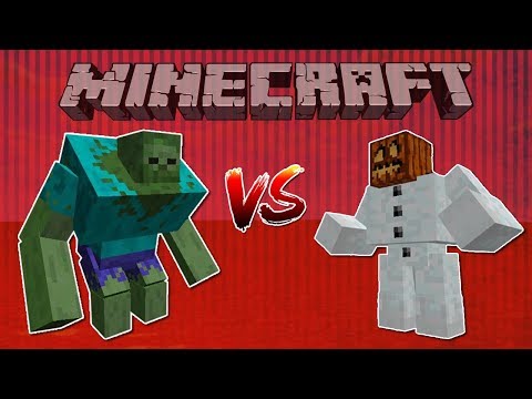 Minecraft Mutant Zombie vs Mutant Snow Golem