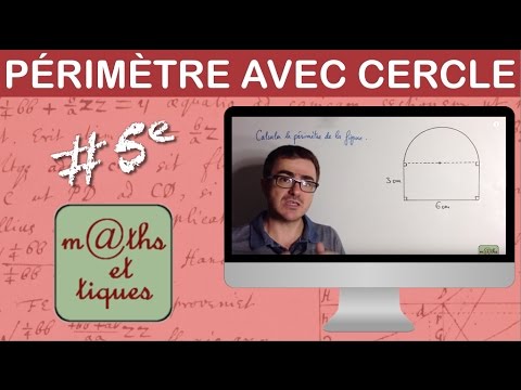 Calculer un périmètre (Figure composée avec cercle) - Cinquième