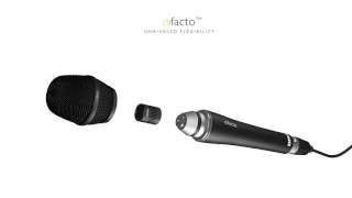 d:facto 4018V Softboost Supercardioid Microphone, SL1 Adapter (Shure/Sony/Lectrosonics) - Black