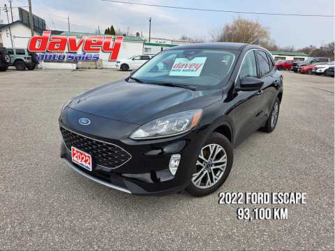 2022 Ford Escape SEL AWD in Black for sale at Davey Auto Sales Oshawa South in Oshawa, ON