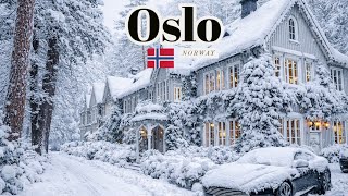 Oslo Norway - Freezing Cold 4K HDR Walking Tour