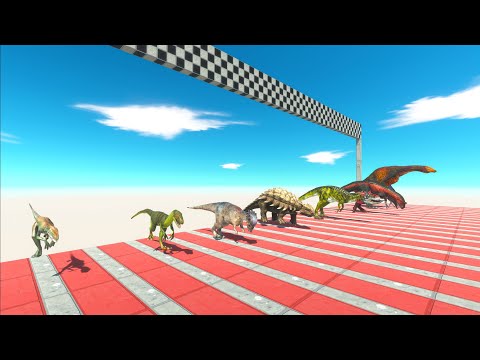 SPEED RACE TEST GIANT DINOSAURS PART 2  - Animal Revolt Battle Simulator