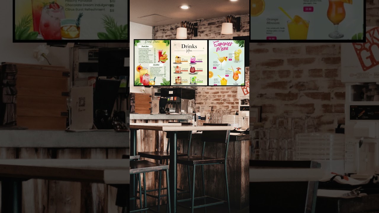 Digital Drinks Menu Templates for Restaurants & Cafés