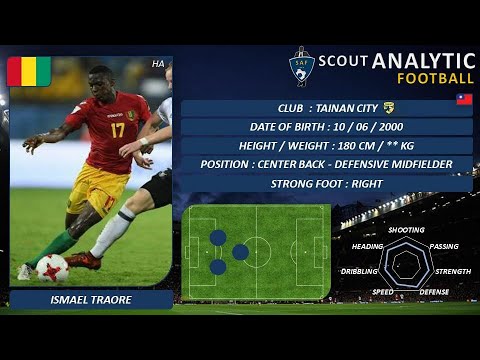 ISMAEL TRAORE ( SKILLS ) ( CENTER BACK / DEFENSIVE MIDFIELDER - TAINAN CITY / TAIWAN )