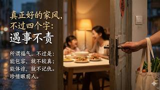 遇事不责 | 家族のルール | Family Ethos