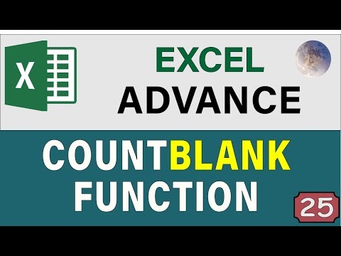 COUNTBLANK Function: Count Blank Cells in Excel 👍Tabulating Blank Cell | Advance Excel Formula 2020 Video