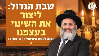 שבת הגדול: ליצור את השינוי בעצמנו | הכנה לפסח ה'תשפ"ו - שיעור 12