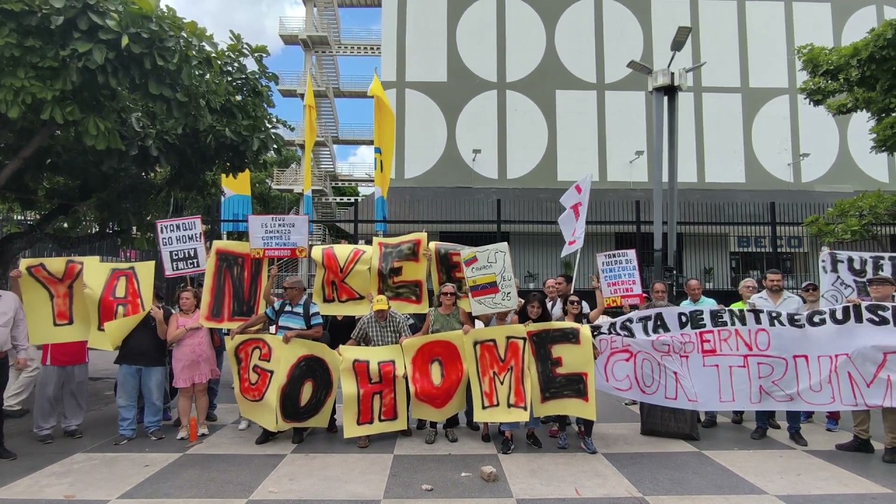 Protestas en Venezuela contra ejercicios militares de Estados Unidos en Caracas, 23 de mayo de 2026