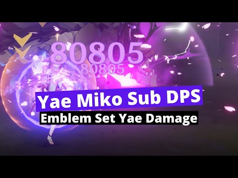 Yae Miko Emblem Set Sub Dps | Mono Electro Team [Genshin Impact]