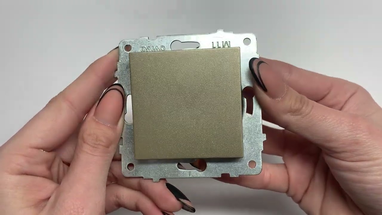 Выключатель одноклавишный OVIVO Grano титан (600-000212-200)