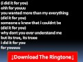 Charice - I Did It For You Lyrics 