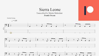 Frank Ocean - Sierra Leone (bass tab)